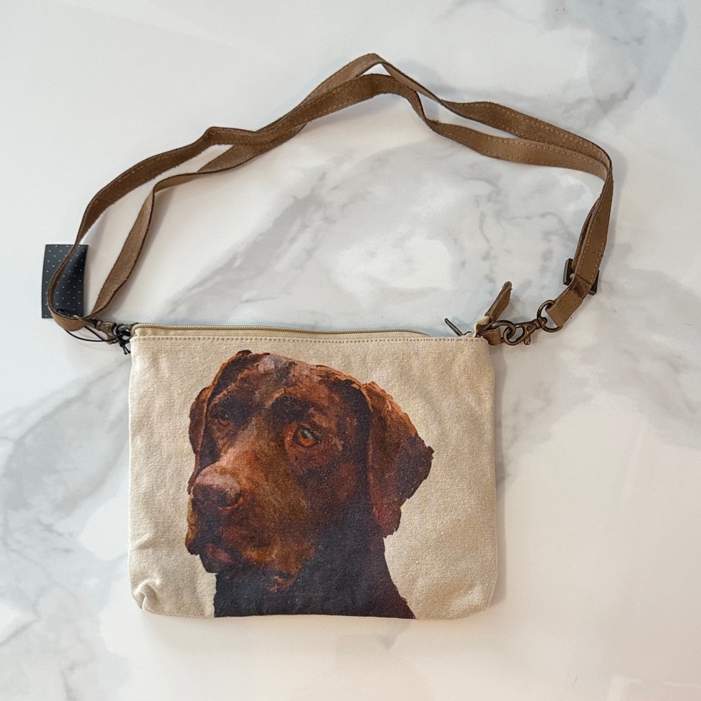 Elegant Dog Print Satchel Bag